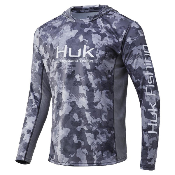 Huk Icon X KC Refraction Camo Hoodie Storm S