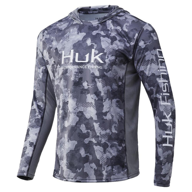 Huk Icon X KC Refraction Camo Hoodie Storm M