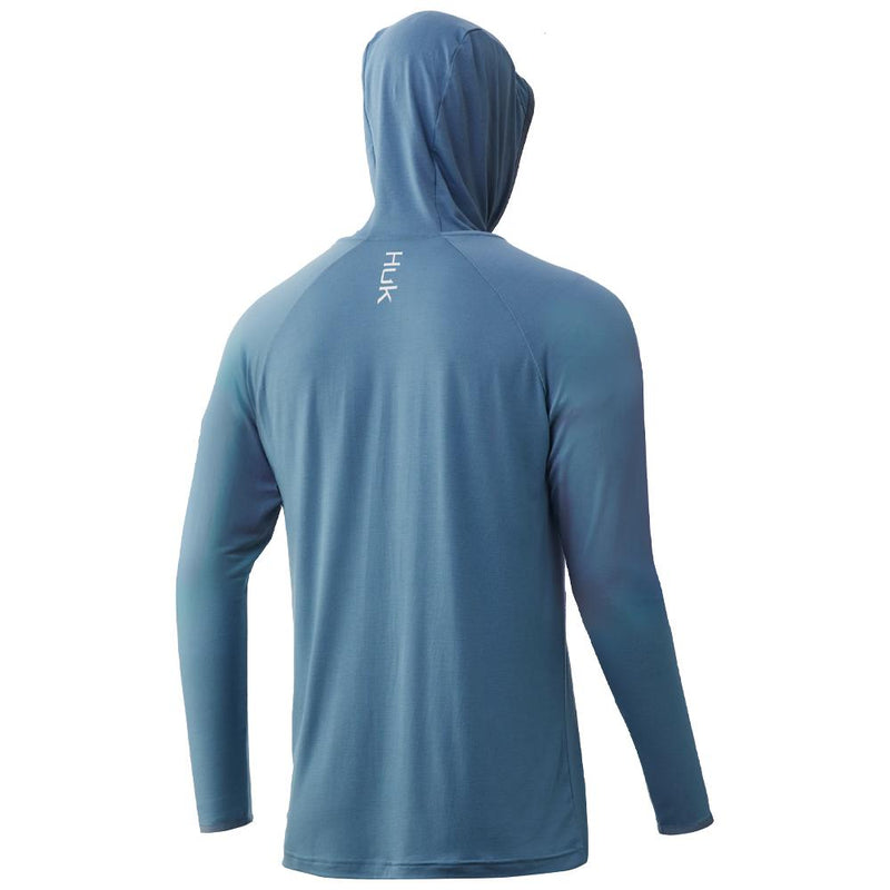 Huk Waypoint Hoodie Silver Blue S