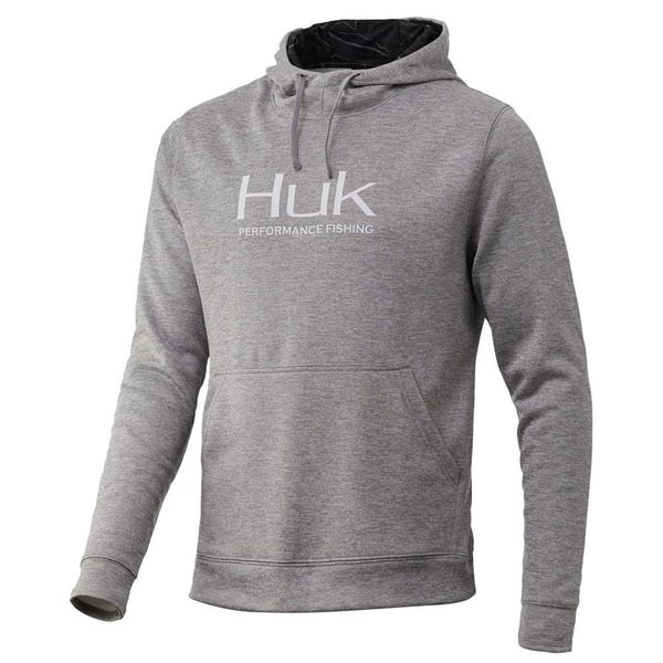 Huk Fin Hoodie True Grey Heather M