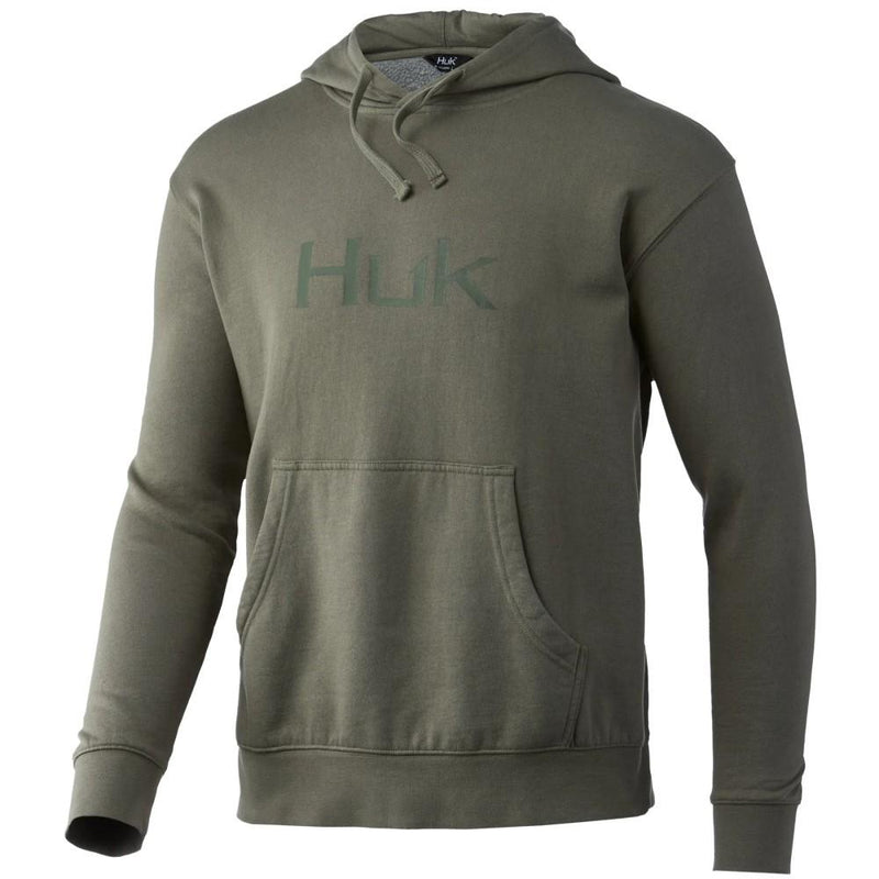 HUK LOGO HOODIE MOSS L