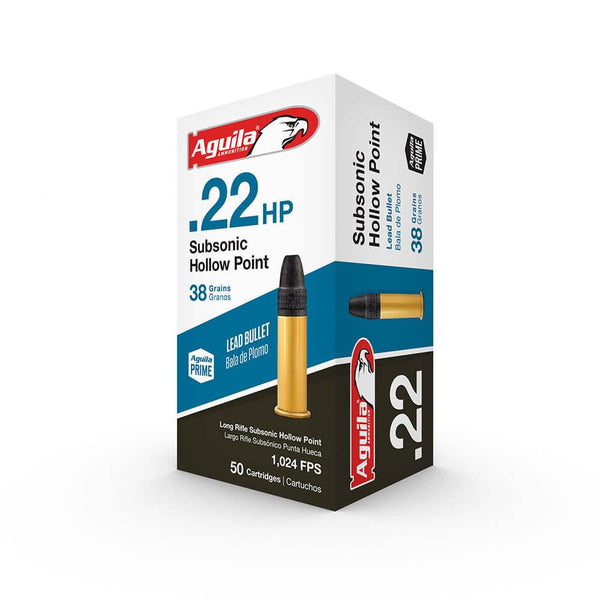 Aguila .22 LR SUB HP 38 GR 50/RD