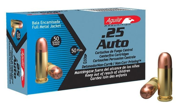 Aguila .25 AUTO FMJ 50GR 50/RD