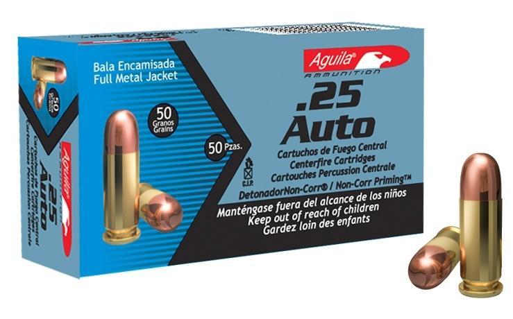 Aguila .25 AUTO FMJ 50GR 50/RD