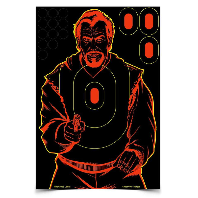 SHOOT-N-C 12" X 18" BAD GUY SILHOUETTE TARGET - 12-PK