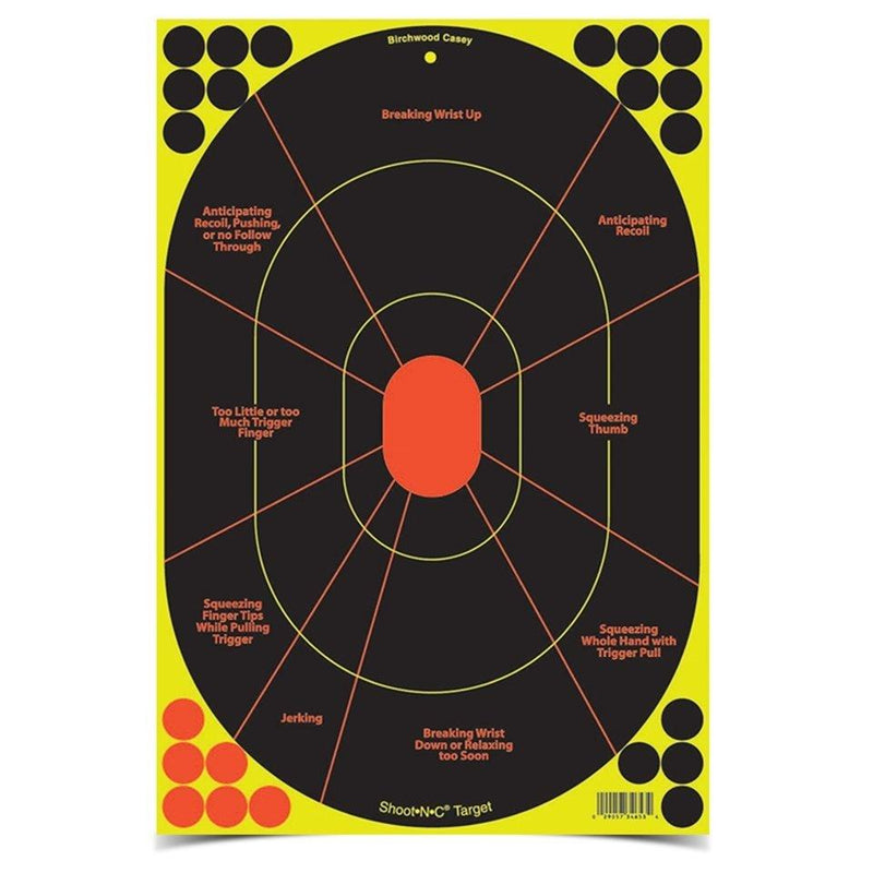 SHOOT-N-C 12" X 18" HANDGUN TRAINER TARGET - 5-PK