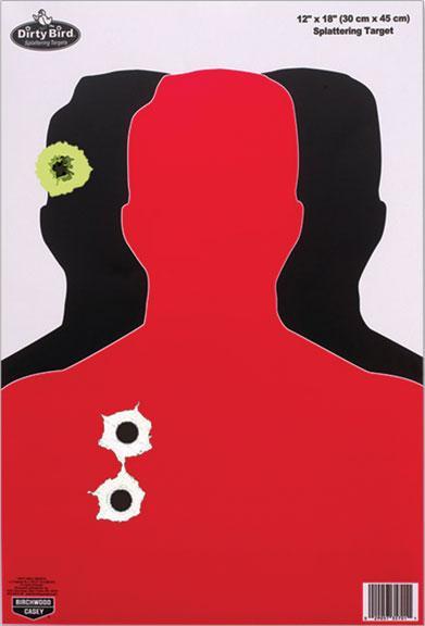 DIRTY BIRD 12" X 18" SILHOUETTE II TARGET - 8-PK