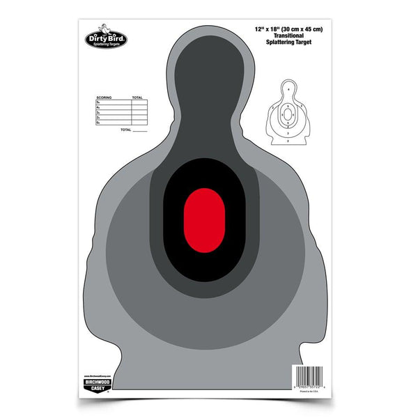 DIRTY BIRD 12" X 18" TRANSITIONAL SILHOUETTE TARGET - 8-PK