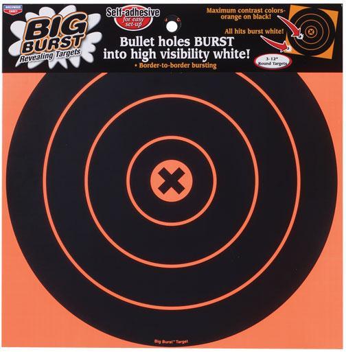 BIG BURST 12" BULL'S-EYE TARGETS - 3-PK