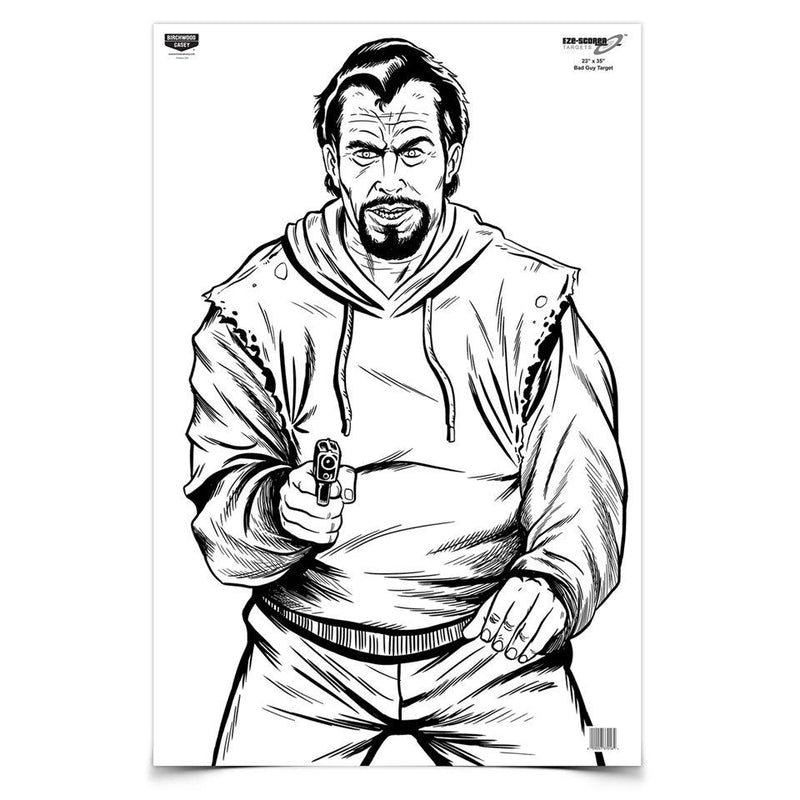 EZE-SCORER 23" X 35" BC BAD GUY - 5 PAPER PK (FOLDED)