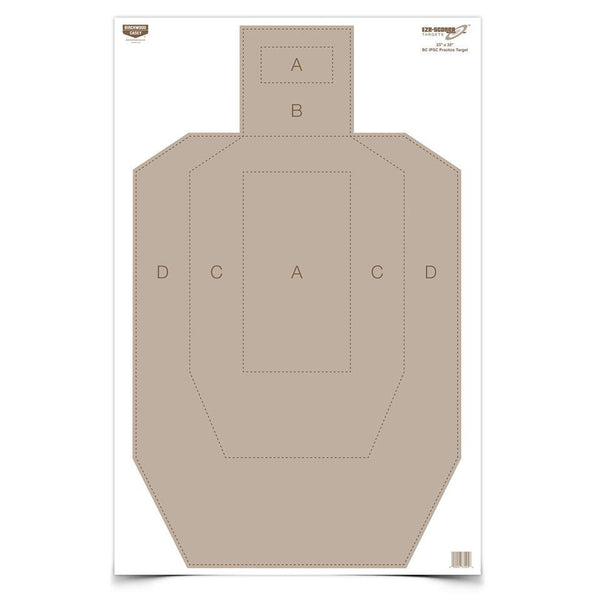 EZE-SCORER 23" X 35" IPSC PRACTICE - 5 PAPER PK (FOLDED)