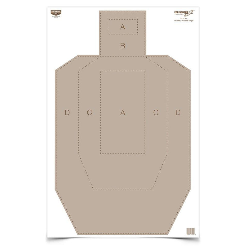 EZE-SCORER 23" X 35" IPSC PRACTICE - 5 PAPER PK (FOLDED)