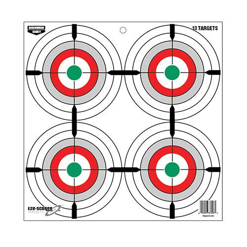 EZE-SCORER 12" MULTIPLE BULL'S-EYE PAPER TARGET - 13-PK