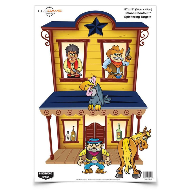 DIRTY BIRD 12X18IN SALOON SHOOTOUT 8PK