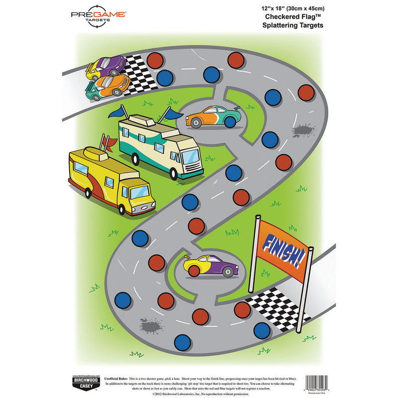 DIRTY BIRD CHECKERED FLAG 12X18IN 8PK