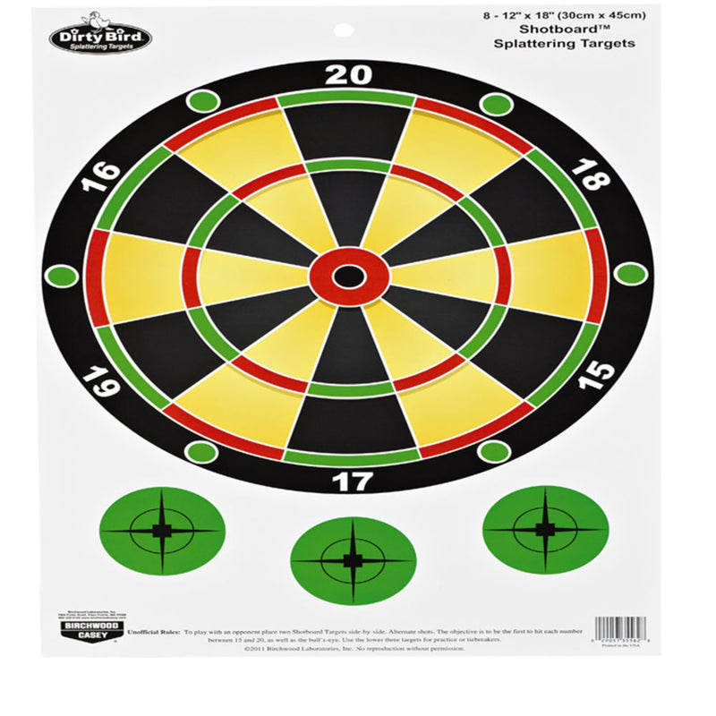 DIRTY BIRD SHOTBOARD 12X18IN 100PK