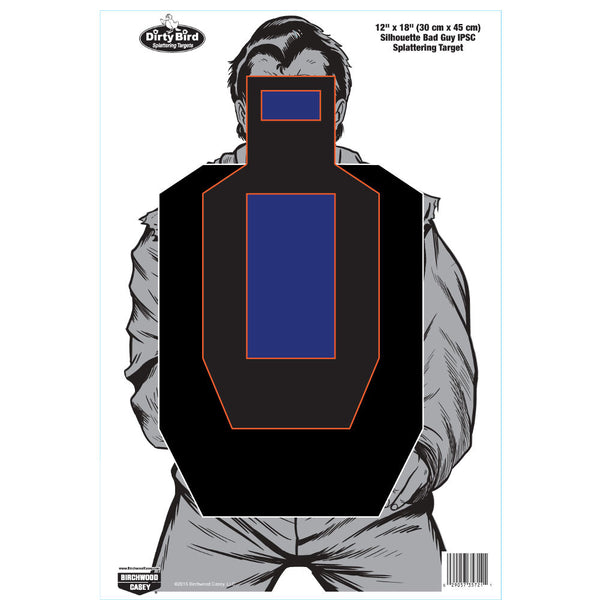 DIRTY BIRD 12X18 BAD GUY IPSC SIL 8 TGTS