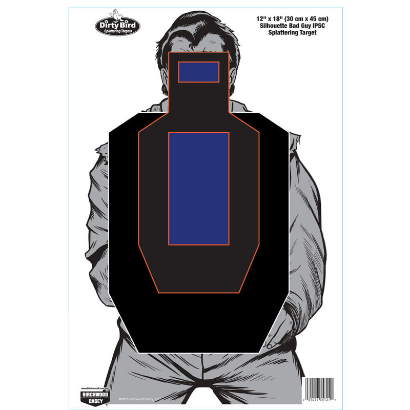 DIRTY BIRD 12X18 BAD GUY IPSC SIL 8 TGTS