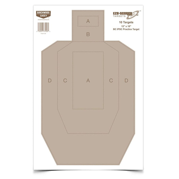 EZE-SCORER BC IPSC PRACTICE 12X18IN 100P