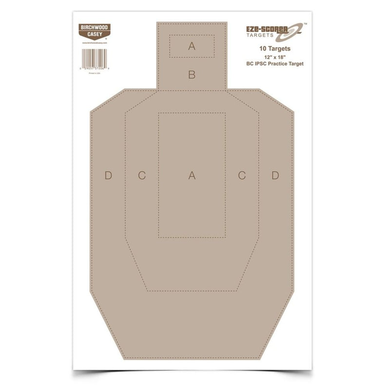 EZE-SCORER BC IPSC PRACTICE 12X18IN 100P