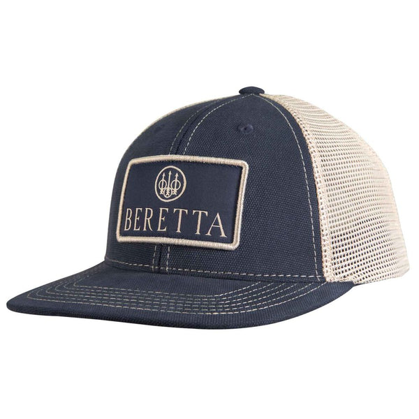 FLAT BILL PATCH TRUCKER NAVY STONE