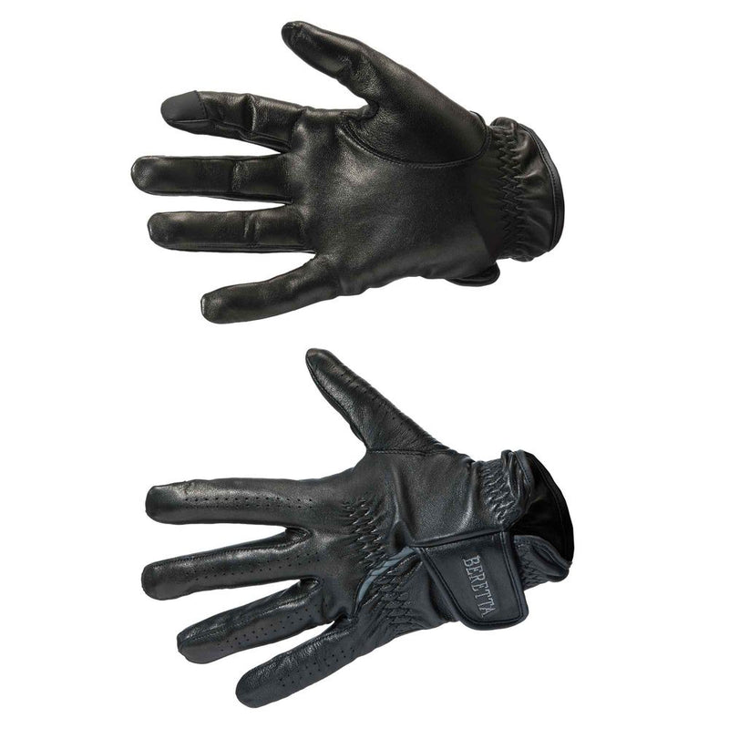 LEATHER SHOOTING GLOVES BLACK/GREY XL