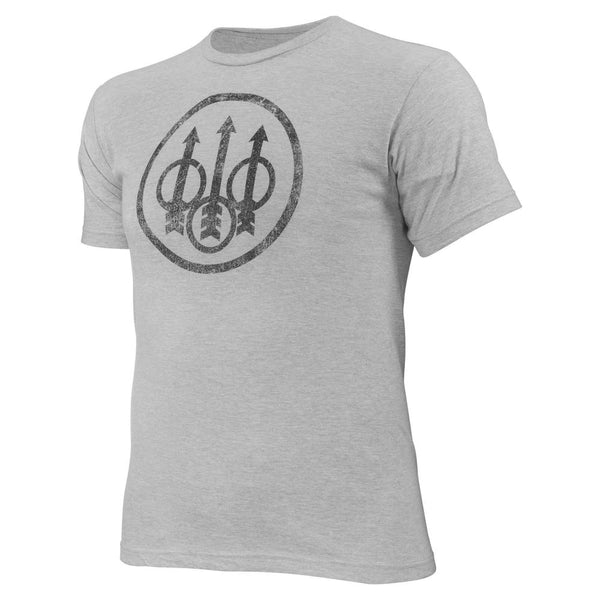 DISTRESSED TRIDENT SHIRT GREY MELANGE L