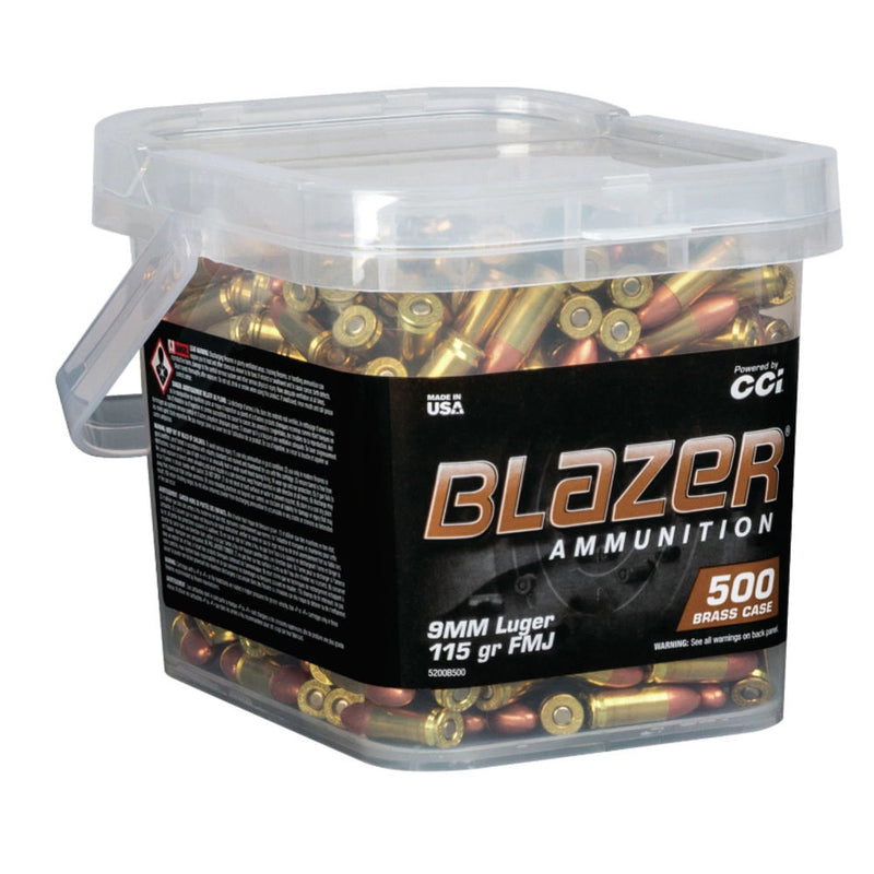 BRASS 9MM 115GR FMJ 500RD/BUCKET