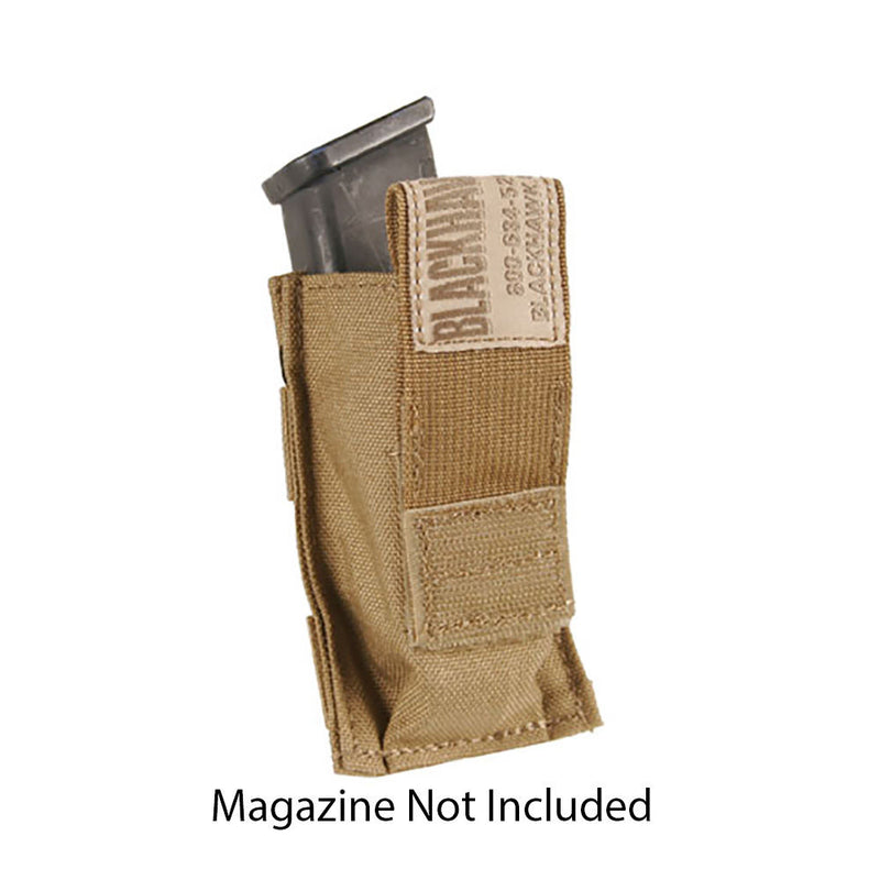 SINGLE PISTOL MAG POUCH W/TALON FLEX TAN