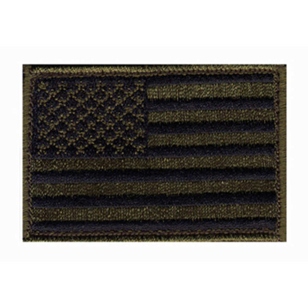 PATCH US FLAG H&L SUBDUED OD GRN
