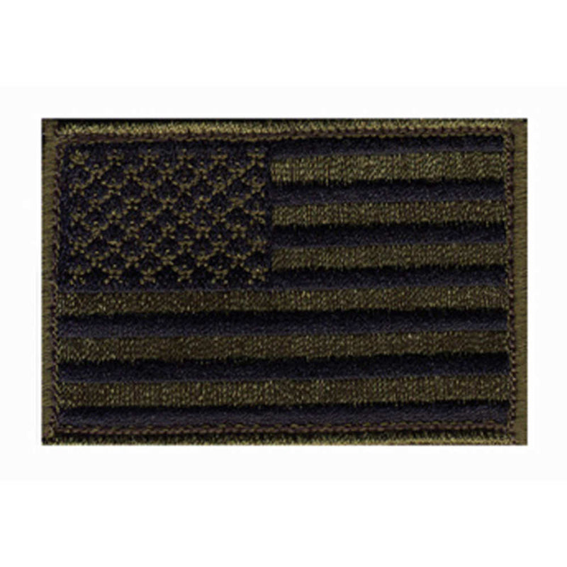 PATCH US FLAG H&L SUBDUED OD GRN