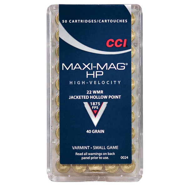 MAXI MAG 22 WMR 40GR JHP 50RD/BX