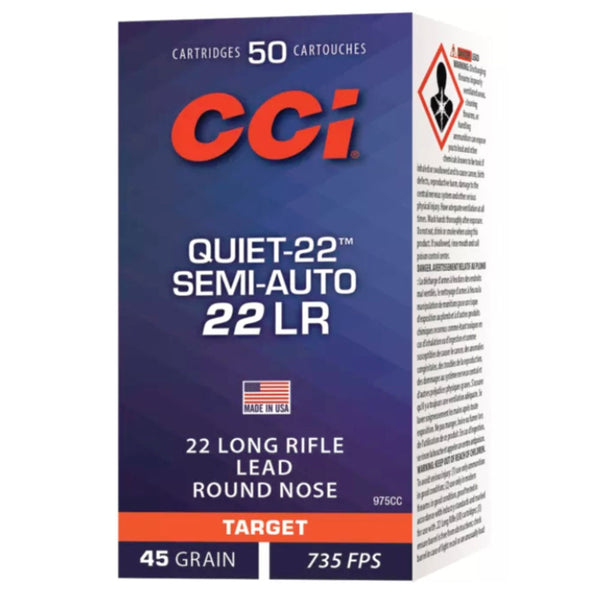 QUIET 22 LR 40 GR LRN SEMI-AUTO 50/BX