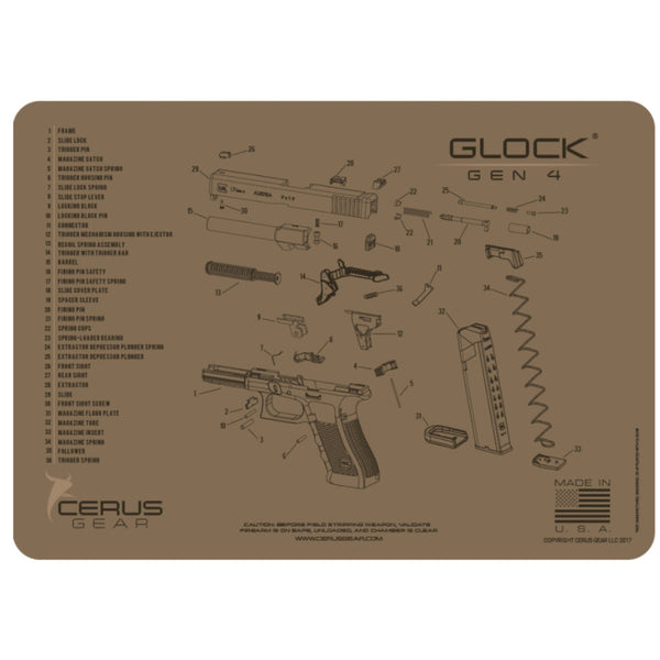 GLOCK GEN 4 SCHEMATIC COYOTE