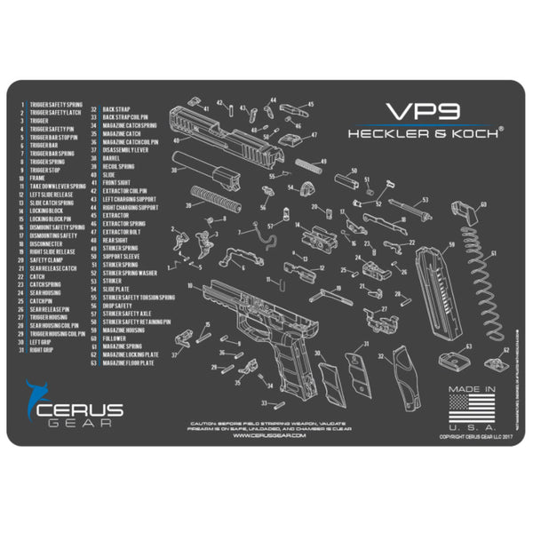 HK VP9 SCHEMATIC GRAY/BLUE