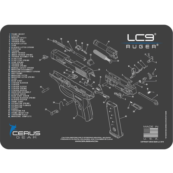 RUGER LC9 SCHEMATIC CHAR GRY