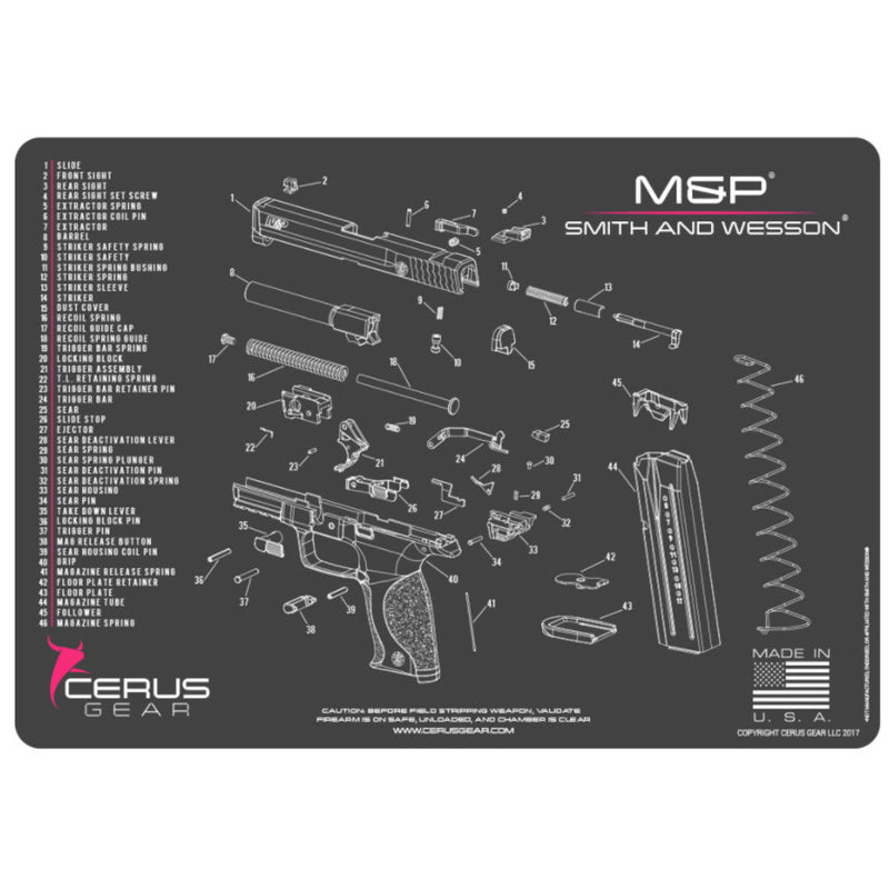 S&W M&P SCHEMATIC GRAY/PINK