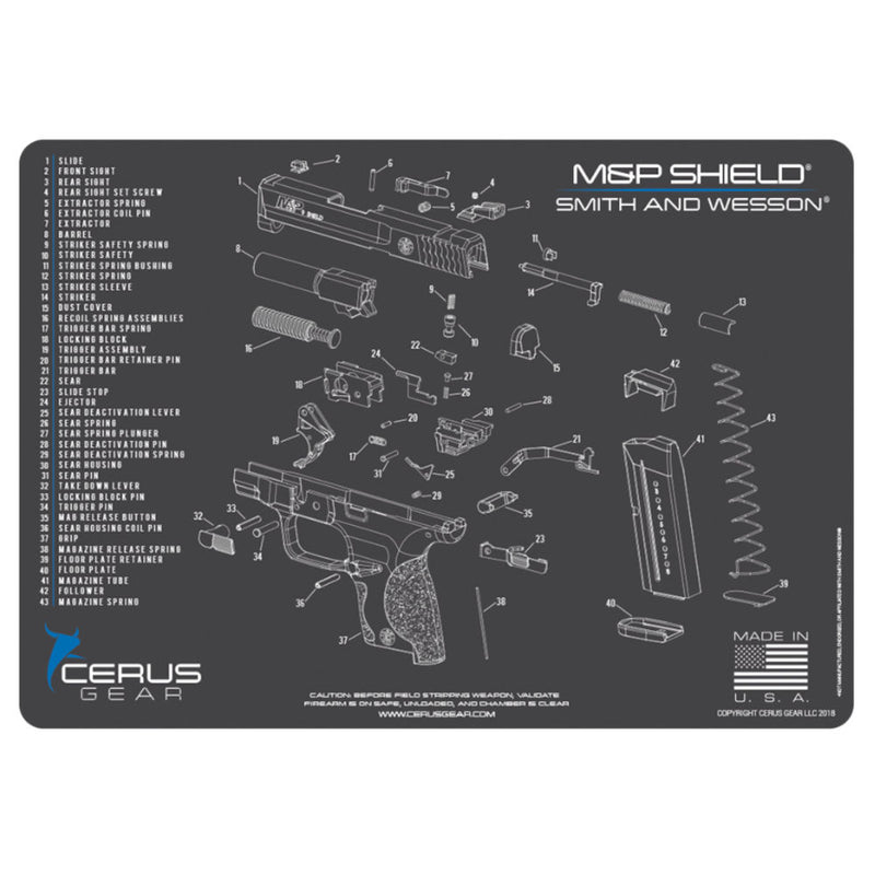 M&P SHIELD SCHEMATIC GREY