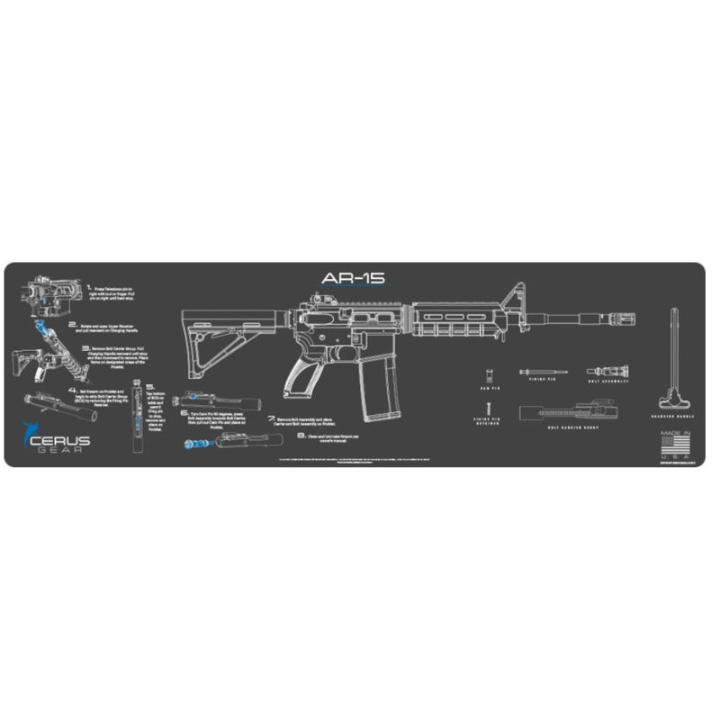 AR-15 INSTRUCTIONAL GRAY/BLUE 14X48IN