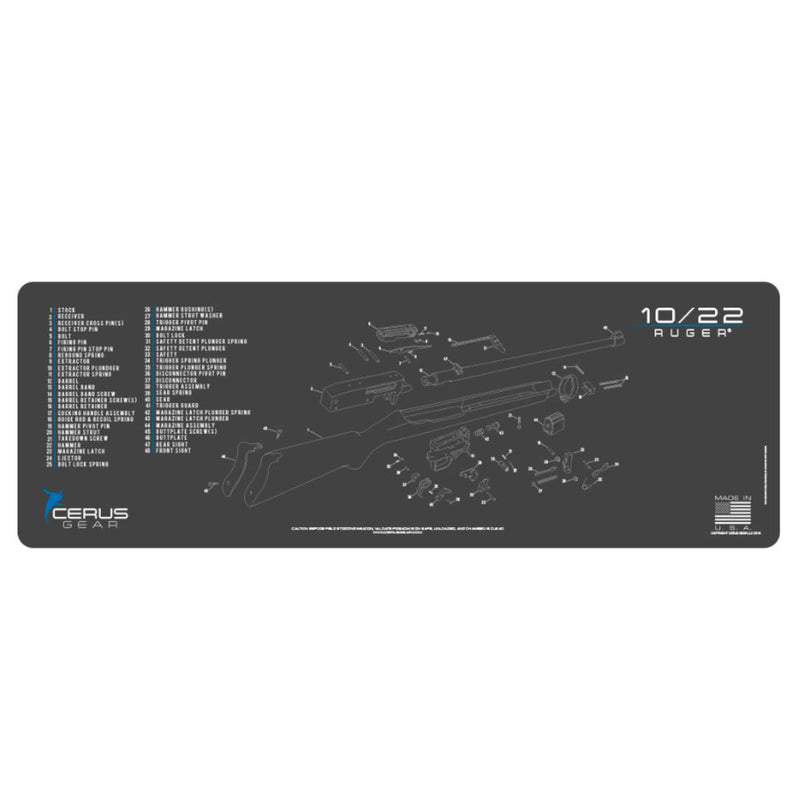 RUGER 10/22 SCHEMATIC GREY