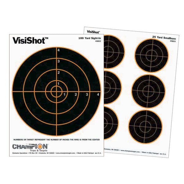 VISISHOT 8IN BULLS TARGET 10PK