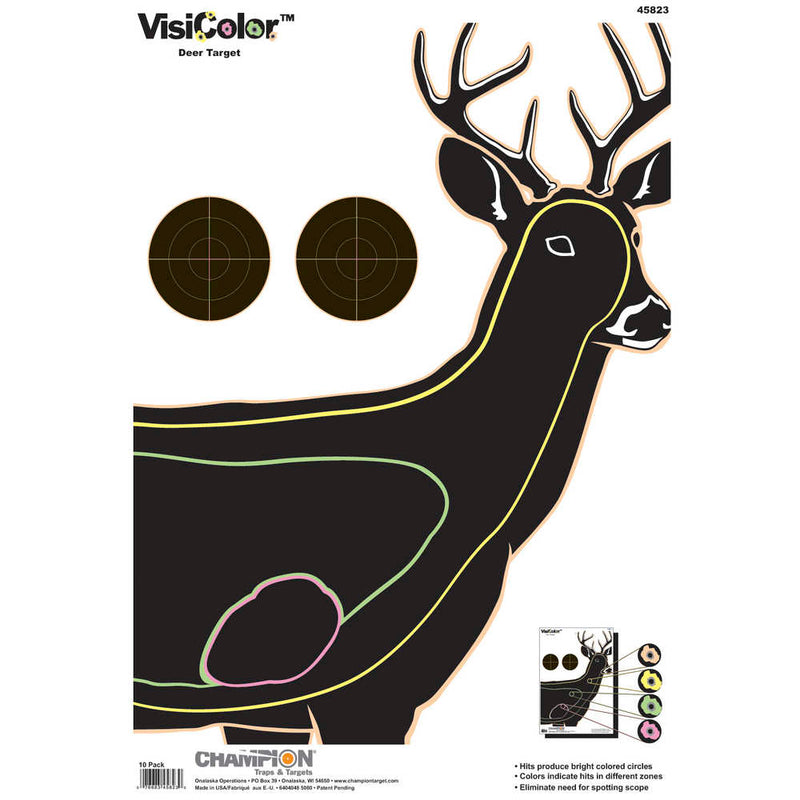 VISICOLOR DEER TARGET 10PK