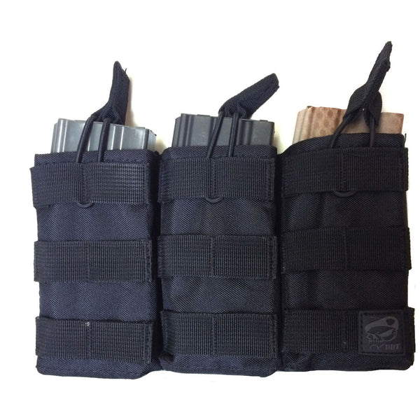 M4 TRIPLE MOLLE POUCH BLACK