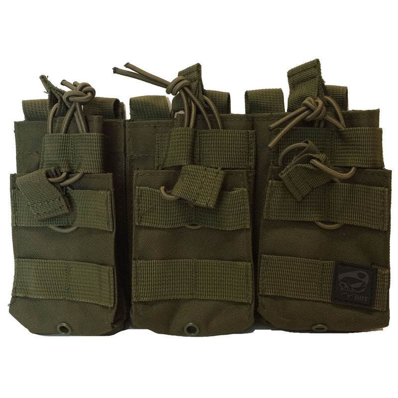 M4 TRIPLE STACKER MOLLE POUCH OD GREEN