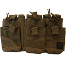 M4 TRIPLE STACKER MOLLE POUCH TAN