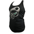 ICE CRYS SKULL LADIES RACER TANK BLK XL