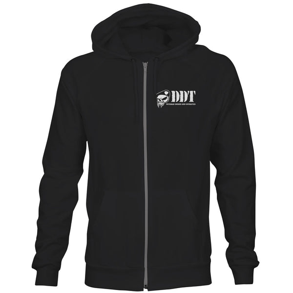 DDT LOGO ZIP UP HOODIE BLACK LARGE