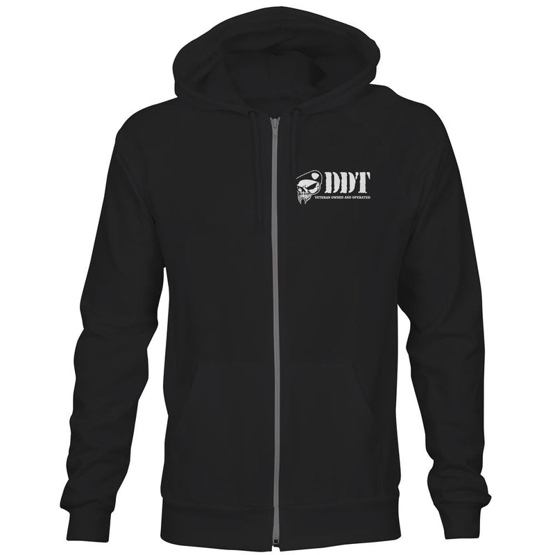 DDT LOGO ZIP UP HOODIE BLACK SMALL