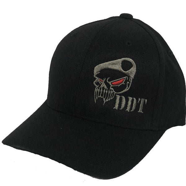 EMBROIDED LOGO BLK GRY W/RED HAT MED