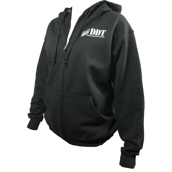 ICE CRYSTAL ZIP UP HOODIE BLACK LARGE